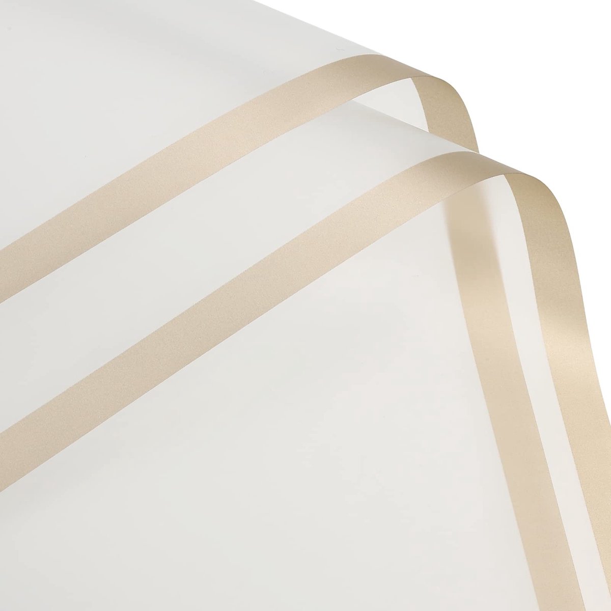 Omgoods - 20 Stuks Papier Bloemist Verpakking met Gouden Rand voor Boeketten