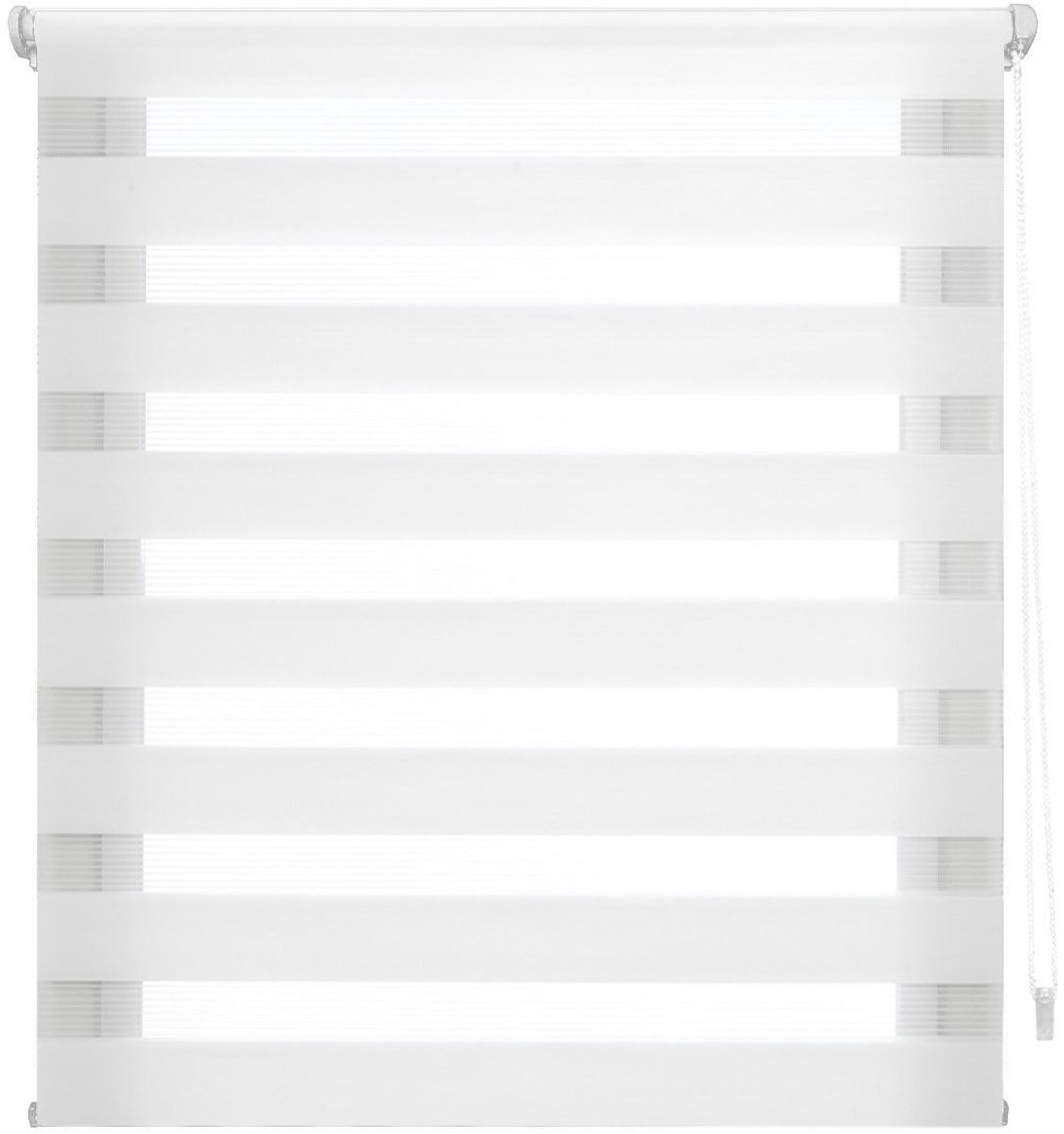 Omgoods - Double Layer Roller Blind zonder boren - 140 x 130 cm, Wit