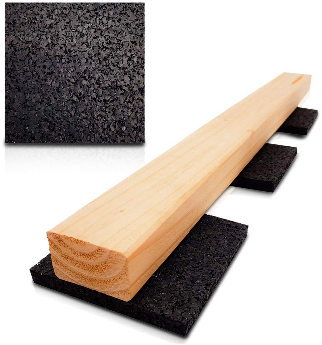 Omgoods - Rubber Granulaat Terras Pads 90 x 90 mm - Dempingspads voor Onderbouw