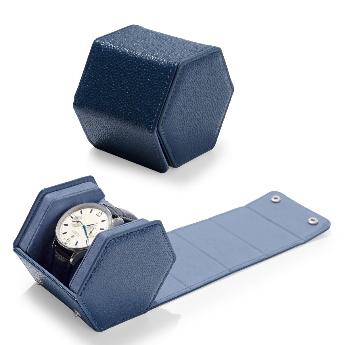 Omgoods - Luxe Echt Leren Horloge Doos voor Reizen
