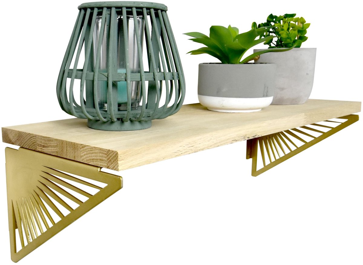 Omgoods - Wandbeugel Model Zon, Set van 2, Goudkleurig