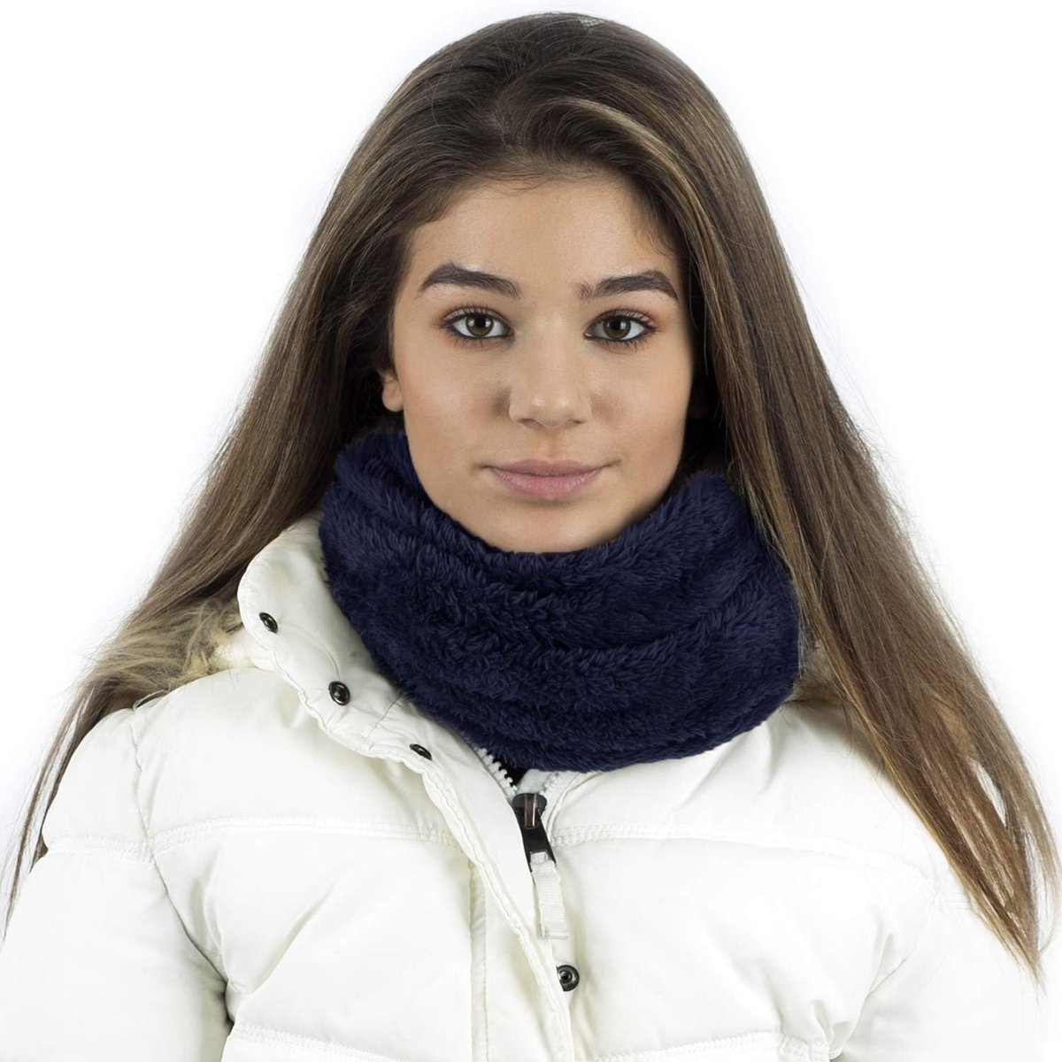 Unisex Mens Dames Kids Cosy Warm Snug Teddy Bont Fleece Ultra Zachte Microvezel Dichte Stapel Balaclava Hood Snood Neckwarmer