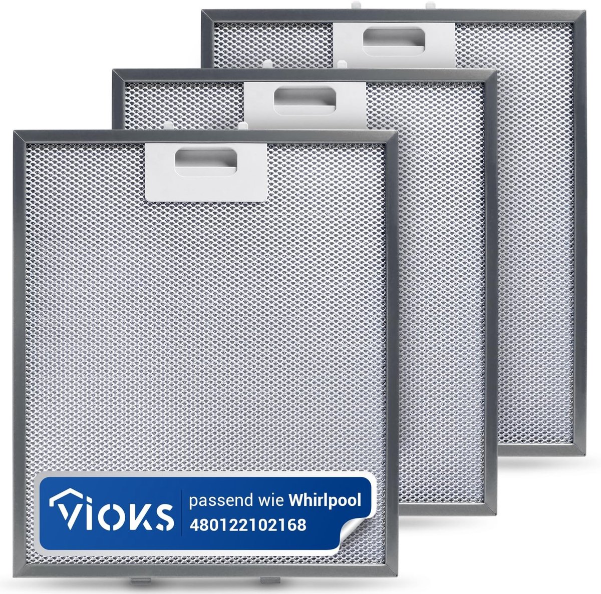 Omgoods - 3 x Afzuigkapfilter 305 x 267 mm Vervanging voor Electrolux en Whirlpool