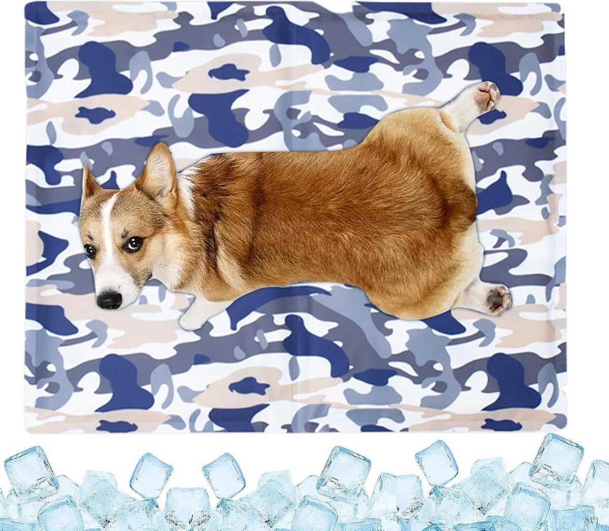 Hondenkoelmat - Koelmatras Kat - Huisdier Koel Houden - Waterdicht PVC Materiaal - 40x30cm - Blauw