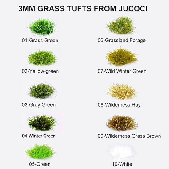 Grass Tufts Statische miniatuur grasbosje (lentegroen) — afbeelding 3