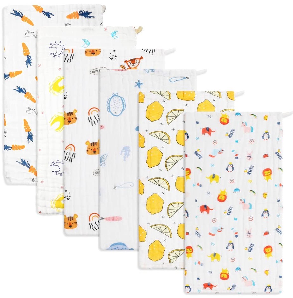 Omgoods - 6-Pack Baby Muslin Doeken - Super Zacht en Absorberend