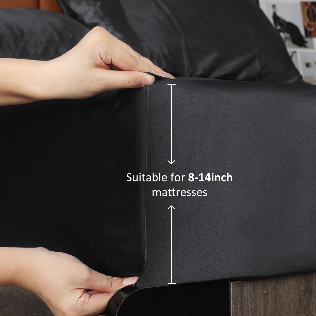 Omgoods - Luxe Satijnen Fitted Sheet met Diepe Hoek voor een Perfecte Pasvorm