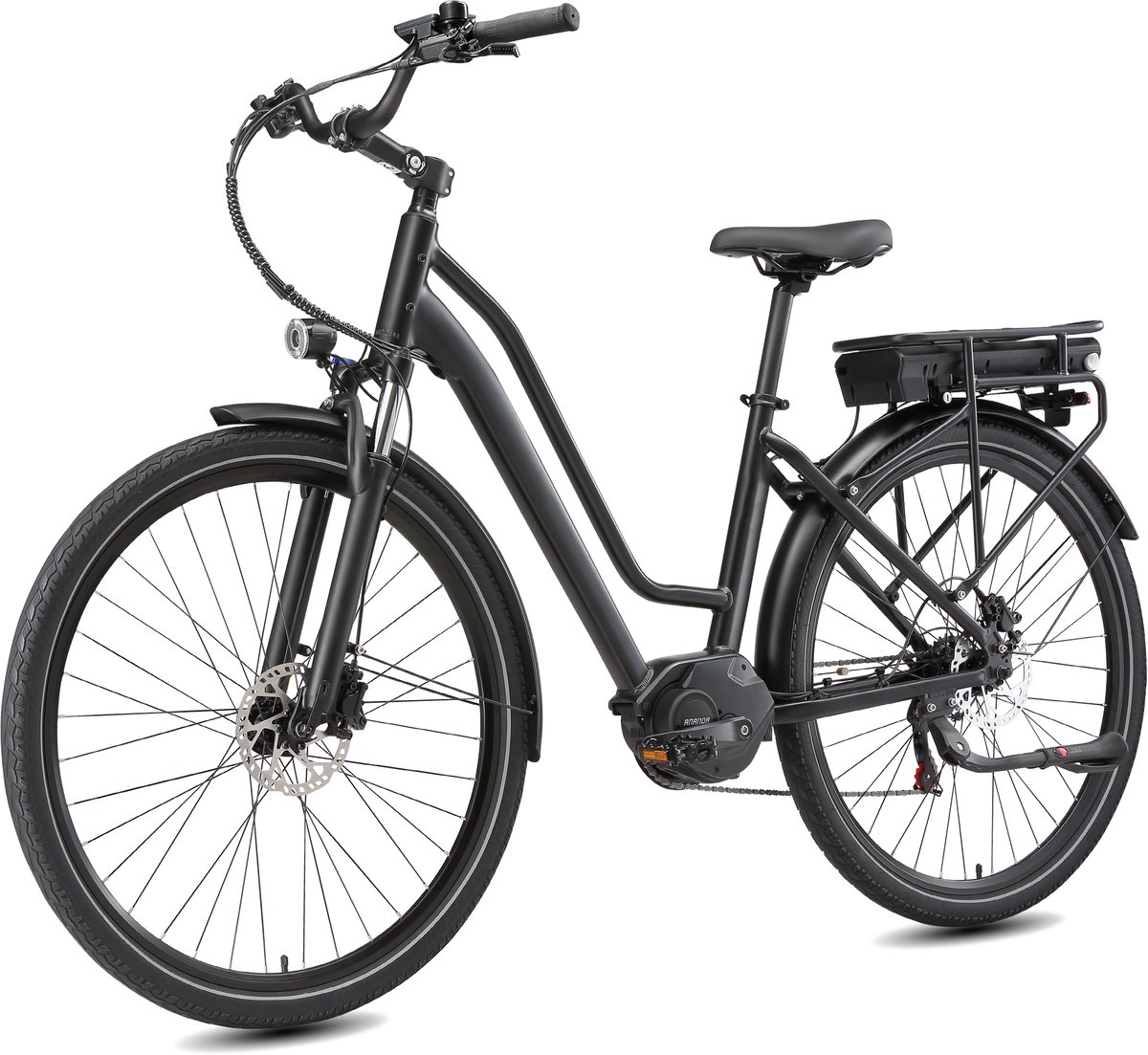 Maxtron Urban8 Elektrische stadsfiets - 28 inch - Ananda M60 middenmotor - hydraulische schijfremmen - 36V 460,8 Wh accu - koppelsensor - Shimano versnellingssysteem- zwart
