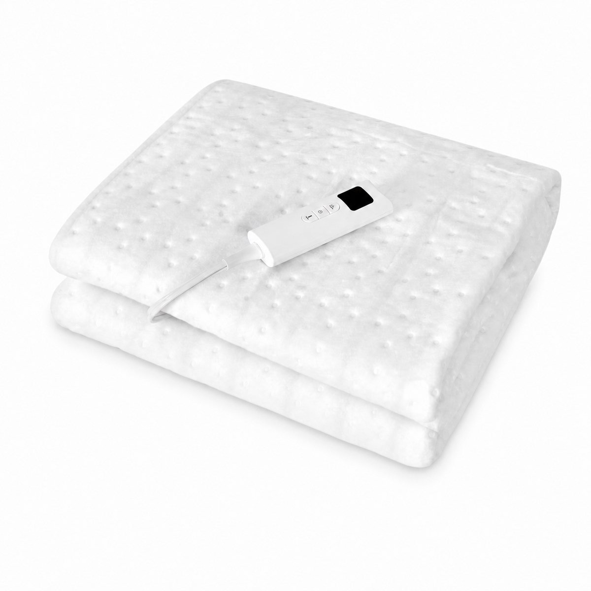 Elektrische onderdeken 150 x 80 cm - 7 warmtestanden, timer en oververhittingsbeveiliging - wasbaar - 230 V - wit