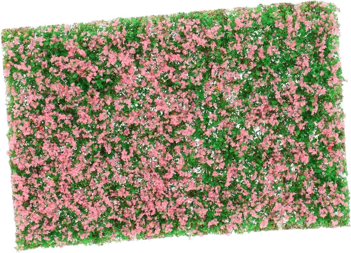 Kunstgras Clusters - Miniatuur Gras Bloemclusters - Diorama Landschappen Bouwen - Natuurlijke Roze Bloesems