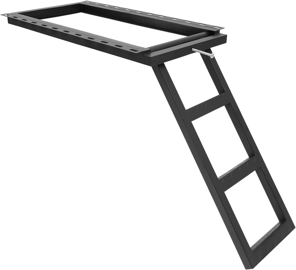Trapladder Vrachtwagen - Instapladder Aanhanger - Veilig Instappen - Uittrekbaar Ontwerp - 3 Treden - Zwart