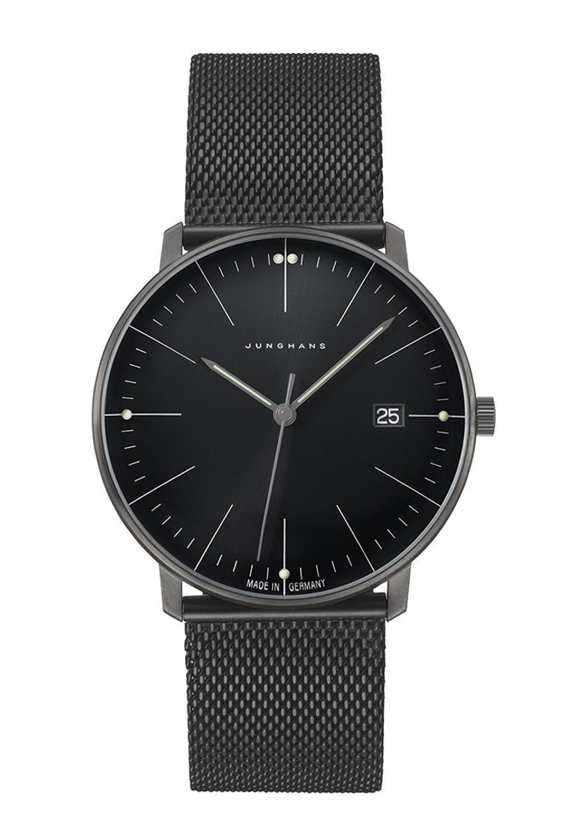 Junghans Max Bill Quartz 41/4660.46 - heren horloge - dames horloge - zwarte horloge - luxe horloge