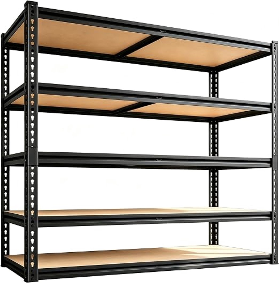 HOERFURIY 5-Laags Stelling - 122x61x183 cm - 1383KG Draagvermogen - Verstelbare planken voor magazijn en garage