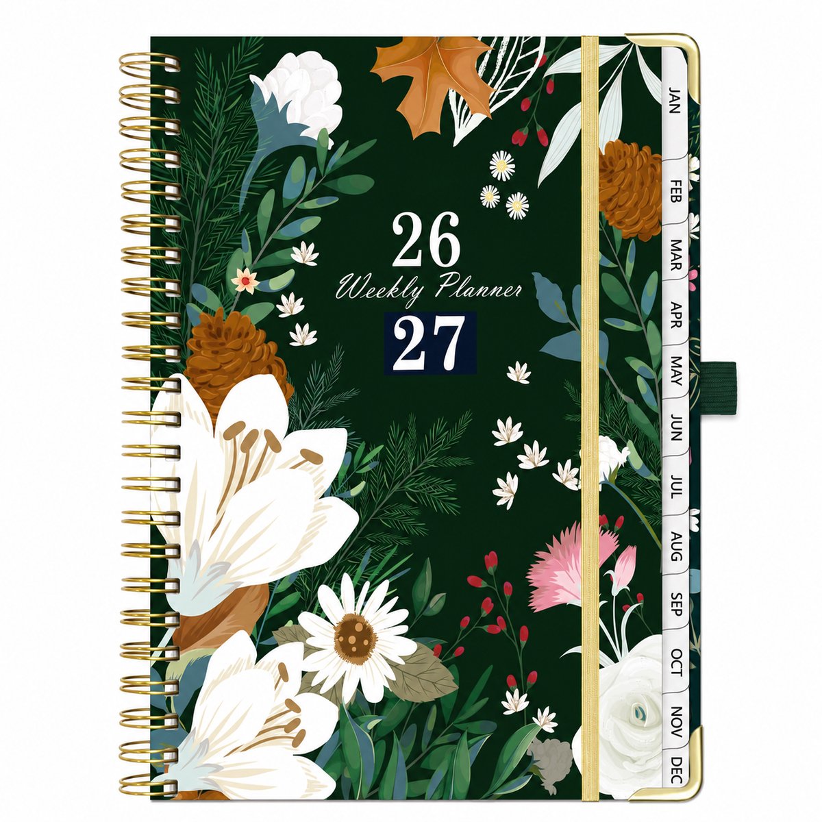 Bobypet - Academic Agenda 2026.7-2027.6 - A5 Schoolagenda met Spiraal - Week & Maand Planner - Hardcover met Hoekbeschermers