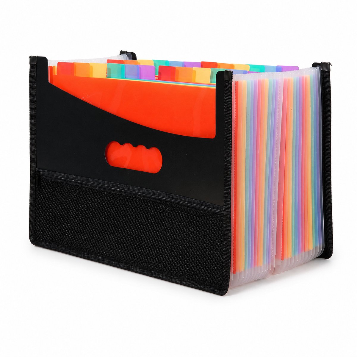 Bobypet - Accordeon Map A4 met 25 Vakken - Uitbreidbare Documenten Opbergmap met Regenboog Tabs - Waterbestendige Harmonika Map voor Kantoor, School en Thuisadministratie
