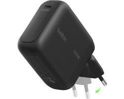 Belkin BoostCharge USB-C GaN Wandlader 100 W – Snellader voor Laptop, Tablet en Smartphone – Inklapbare Stekkerpinnen – Zwart