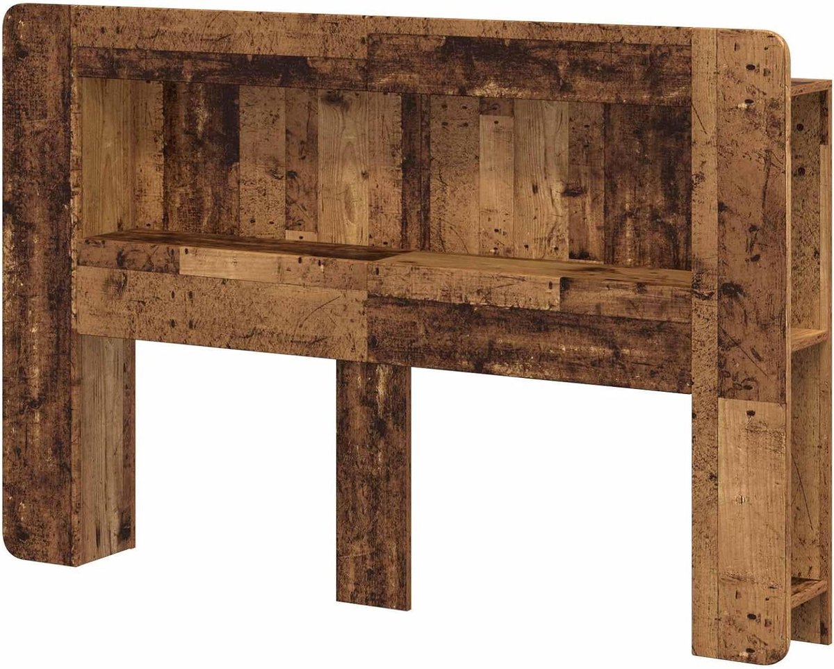 Hoofdeinde met Opbergruimte - Bedkast Rugleuning - Slaapkamer Organisatie - Geïntegreerde Verticale Planken - 182 x 185 x 100 cm