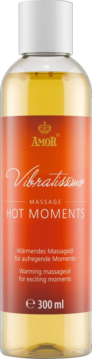 Vibratissimo massageolie Hot Moments 300ml – Sensuele olie met aangenaam verwarmend effect | Voor lichaam & huidontspanning | Huidvriendelijk & dermatologisch getest