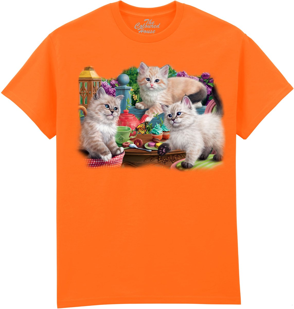 Katten Kitten Tea Party The Coloured House T-shirt XL