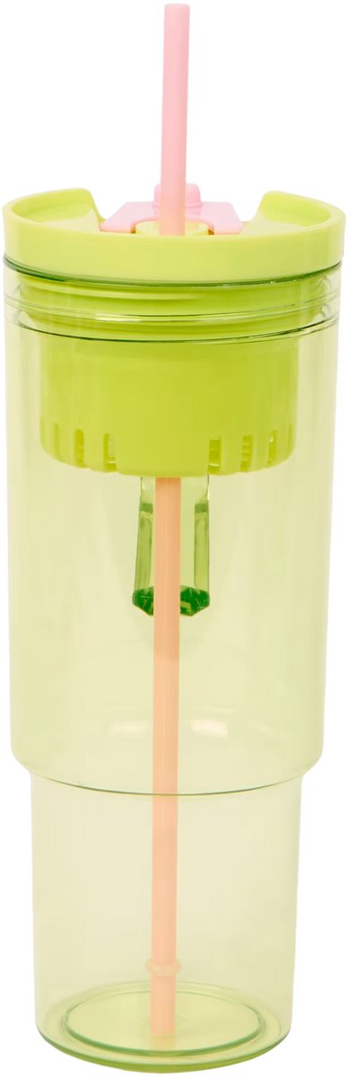 EH - Drinkbeker met een rietje en handvat - Drinkfles - 1200 ml