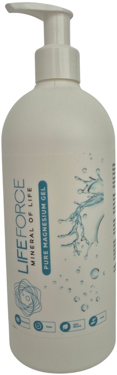 Magnesium Gel 500ml - Magnesium Gel voor Spierkrampen & Spierherstel - Puur Zechstein - Lifeforce