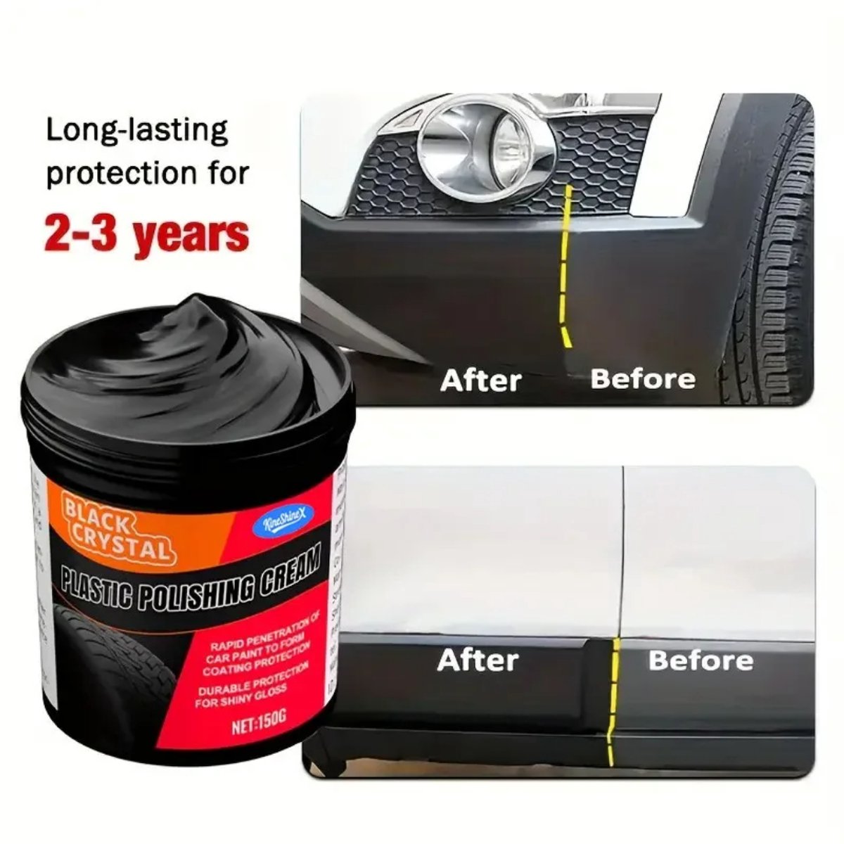 Auto Plastic Restorer 150 gr Back To Black Gloss Autoreinigingsproducten Plastic Leder Restore Auto Polish en Repair Coating Renovator