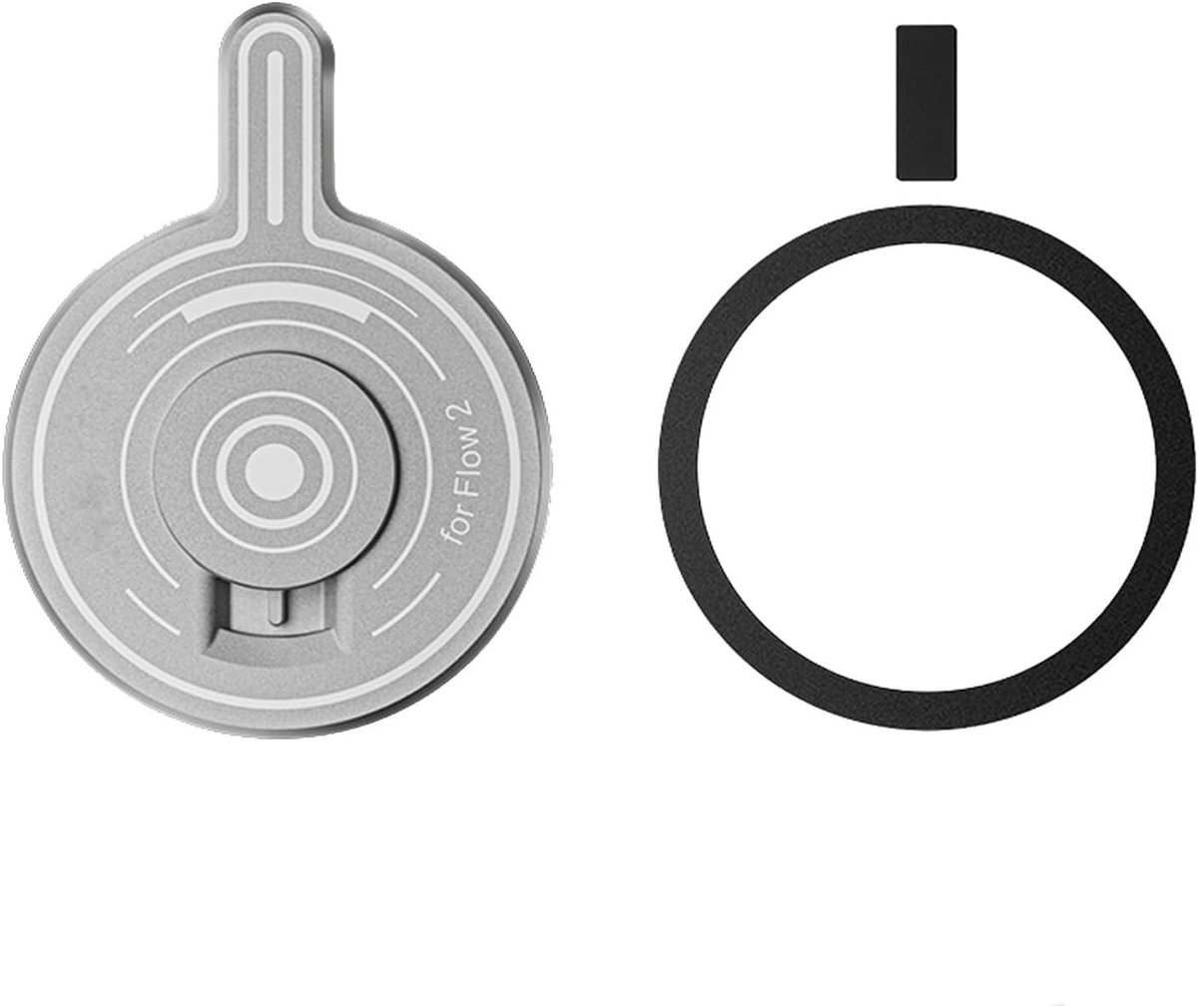 Thijox - Magnetische Adapter voor Insta360 Flow 2 Pro - Mobiele Telefoon Montage Basis - Aluminiumlegering - Zilver - Handheld Gimbal Accessoire - 78x