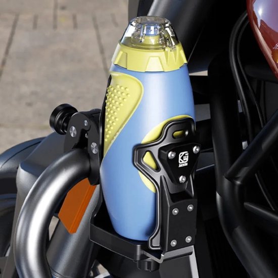 NordHaus Motorfiets Bekerhouder - Stuur Bekerhouder - Bidonhouder Motor - Quick Release - Aluminium - Zwart - Verstelbaar 50-90 mm — afbeelding 5