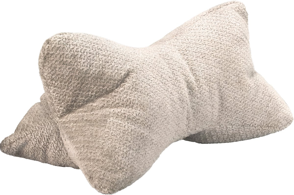 SP® Lees Kussen - Nekkussen - Nekrol Leeskussen - Beige - 38cm x 19cm x 19cm