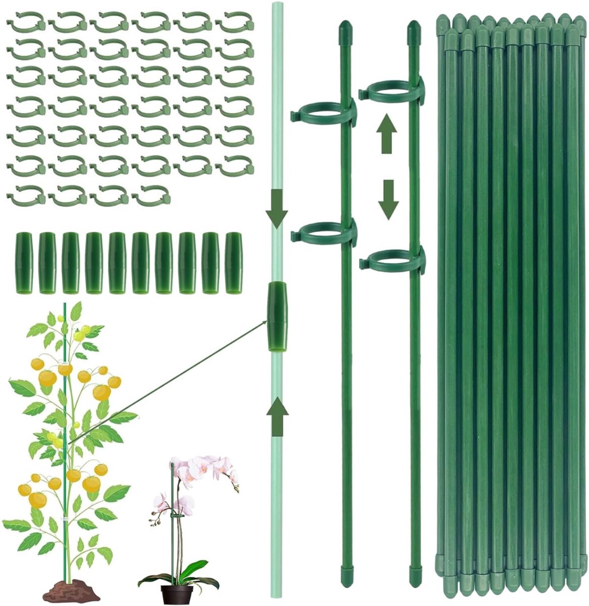 CLVP® Klimrek Planten - Plantensteunen voor Klimplanten - Wandrek voor Buiten - Groen