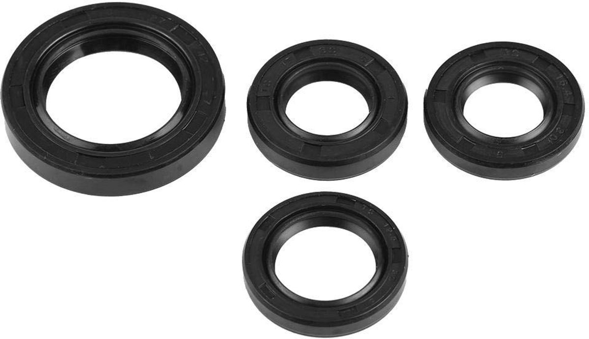 4 Stuks Rubber O-ringen, Vervangende Keerringen voor Crankshaft Geschikt voor Motoren, Scooters en ATV's 50cc 139 QMB