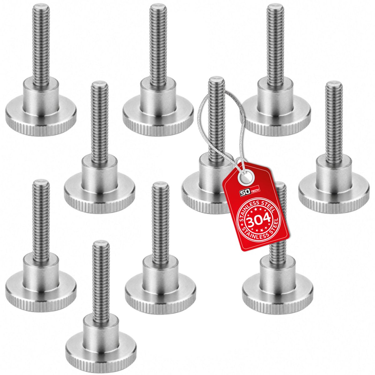 Kartelschroef (hoog) M4x20 roestvrij staal SS304 (VE10)