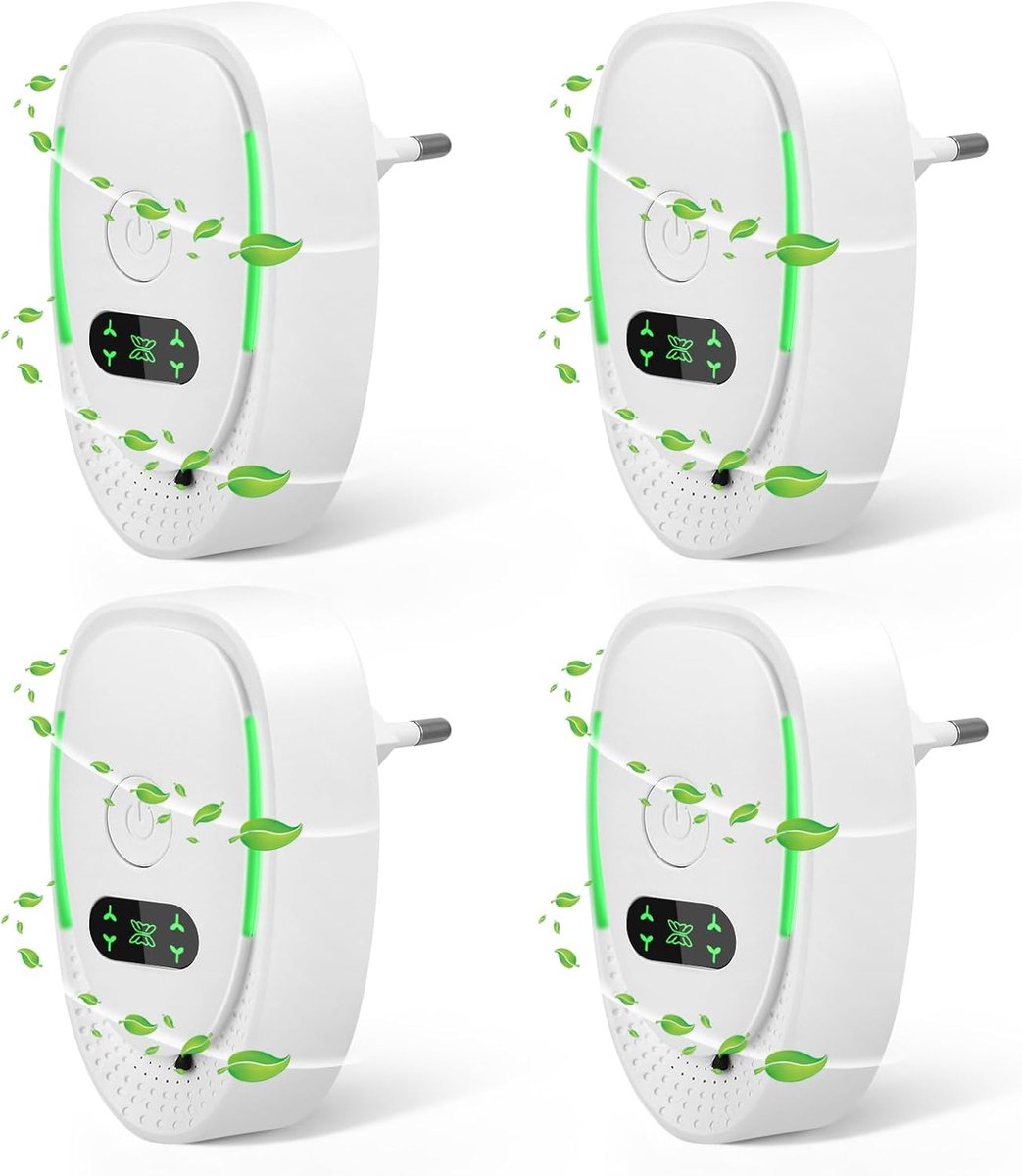 Thijox - Plug-in luchtreiniger met negatieve ionen, mini-ionisator voor slaapkamer, keukens en badkamers, filterloos tegen rookgeur, huisdiergeur, sto