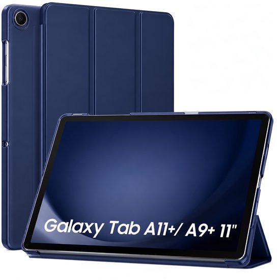 Sounix Tablet Hoes Geschikt voor Samsung Galaxy Tab A9 Plus / A11 Plus - Hoesje - Transparant - Blauw