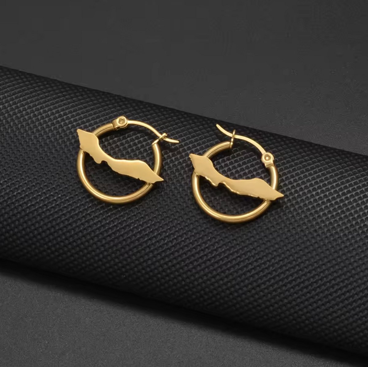 Curaçao Oorbellen Set - Kleur: Goud - Luxe Zilverkleurige Oorbellen Set - Hoge Kwaliteit - RVS / Stainless Steel / Roestvrijstaal - Oorhangers / Oorring / Oorbel - Cadeau - Incl. Luxe Verpakking - Dames / Vrouwen - Korsou / Dushi Curacao