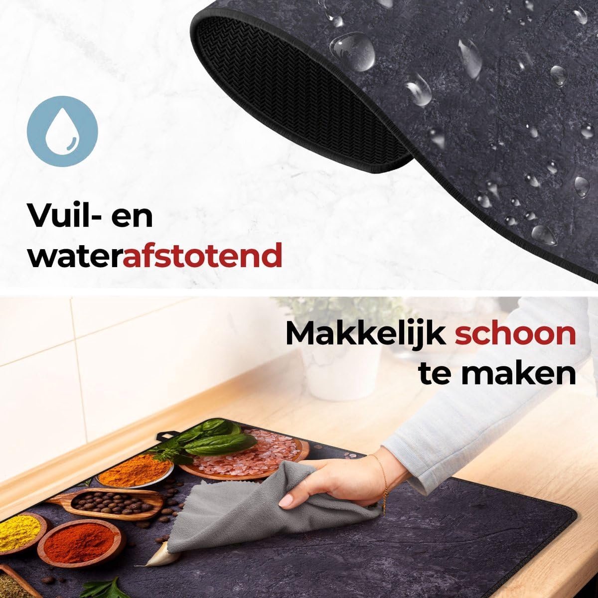 Thijox - Inductie Beschermer Kruiden en Specerijen 60x52 cm - Afdekplaat voor Kookplaat - Inductie Mat - Keuken Spatscherm voor Extra Werkruimte en St
