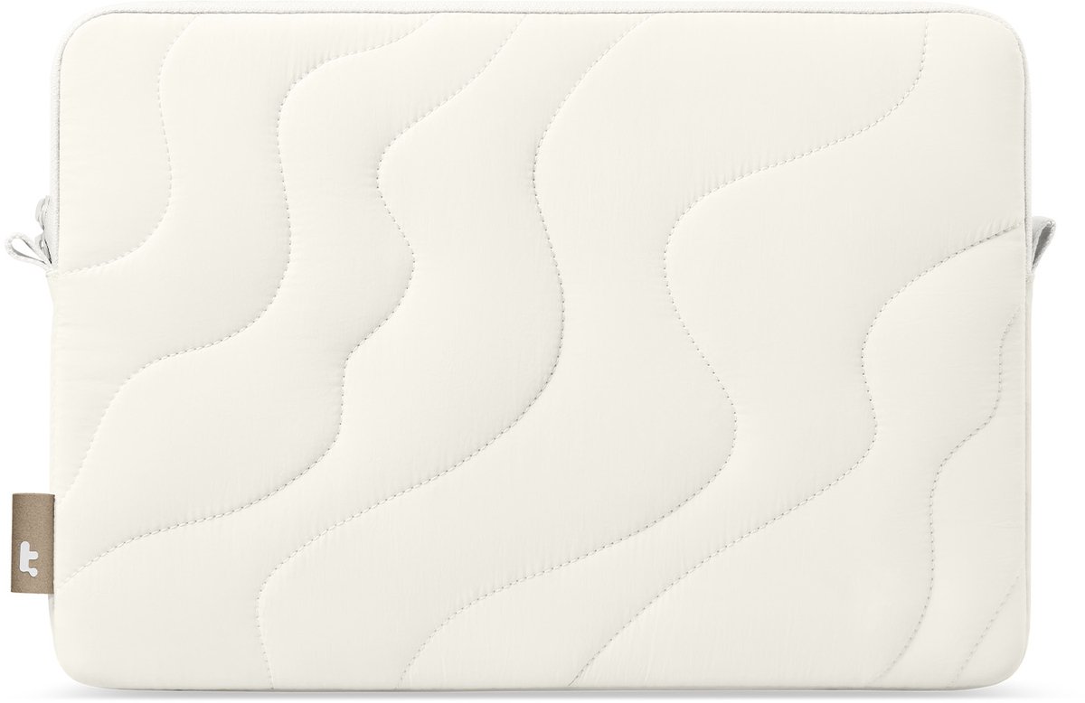 tomtoc Terra-A27 Laptop Sleeve 13'', Snowberg, voor 13-inch MacBook Air 2024-2018 M3/A3113 M2/A2681 M1/A2337, 13-inch MacBook Pro M2/A2686 M1/A2338 2023-2016, 13 inch Surface Pro, Lichtgewicht Zachte Leuke Gewatteerde Laptophoes