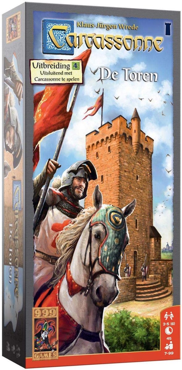 Thijox - Carcassonne: De Toren Bordspel Uitbreiding - Strategisch Spel voor 2-5 Spelers - Area Control en Tile Placement - Geschikt voor Kinderen vana