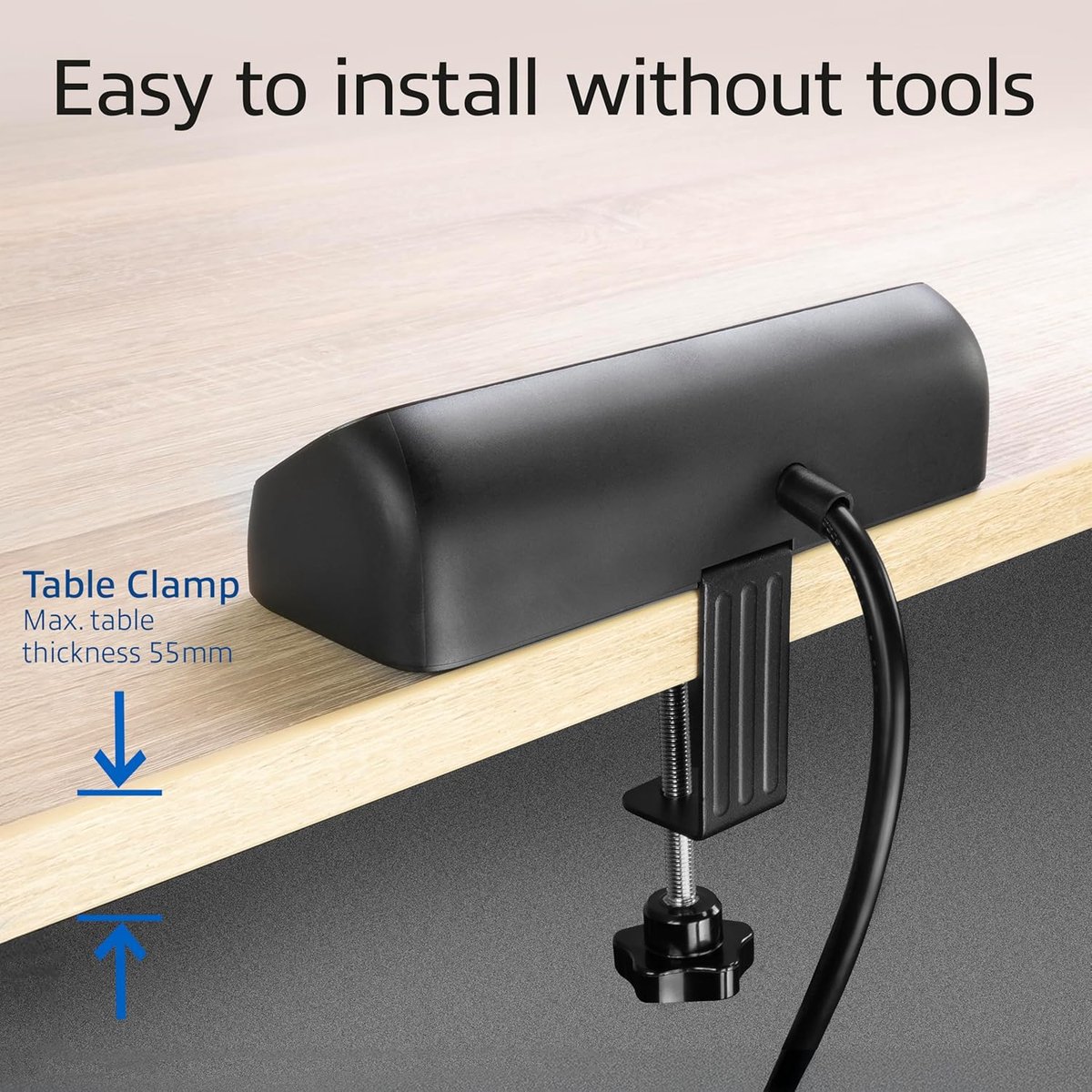 Thijox - Bureau Stekkerdoos met 3 Type F Stopcontacten, 30W Power Delivery, USB Type C/A-poorten, 1,5 meter Kabellengte - Ideaal voor Thuis, Kantoor e