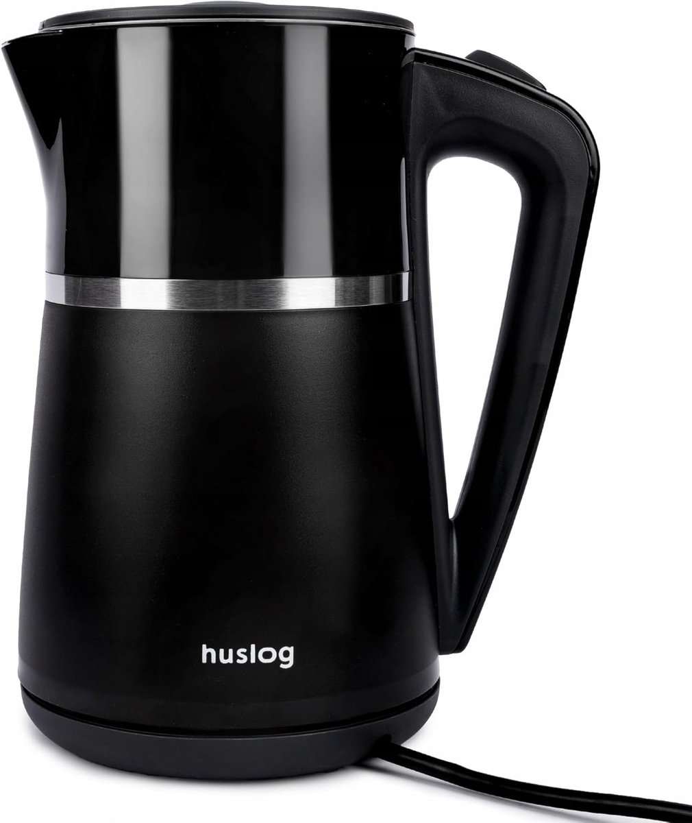 Thijox - Waterkoker Dubbelwandig 1,7L 2200W met Snelkookfunctie, Stil & Safe to Touch, Draadloos met 360° Basis, Afneembaar Deksel, Nauwkeurige Schenk
