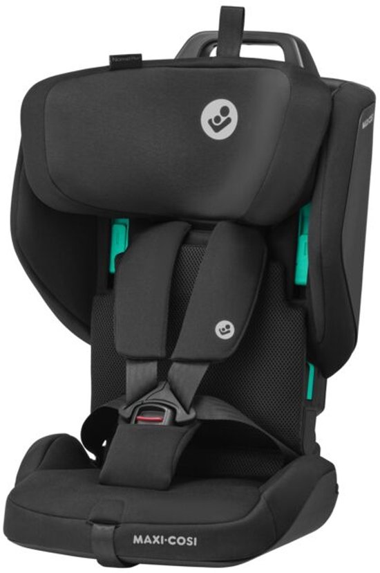Siège auto noir Maxi-Cosi Nomad Plus, avec appui-tête et harnais 5 points.