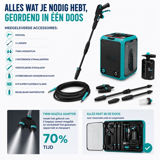 Hogedrukreiniger 160 Bar Dualtech - Compacte Hogedrukspuit 850 l/u — afbeelding 5