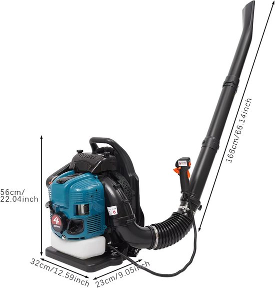 Mura Bladblazer Benzine - Tuin Blazer - Leaf Blower - Tuin Reiniger - Sneeuwblazer - Oprit Reiniger - Rugzakontwerp - 4-Taktmotor — afbeelding 2