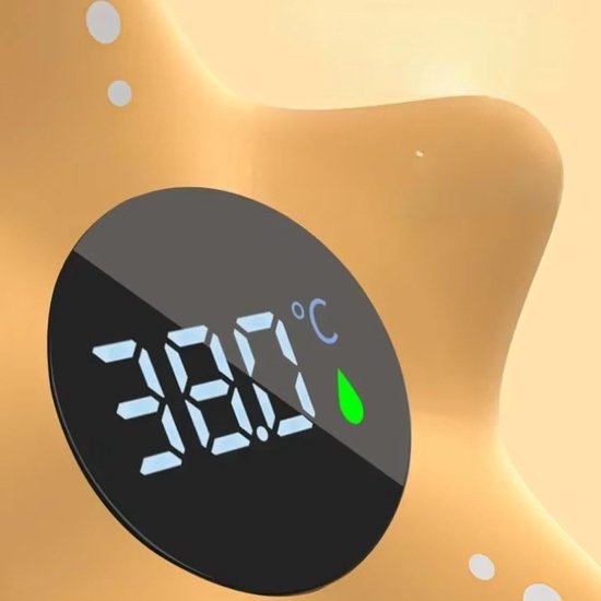 Babybadthermometer, waterdicht, langdurige badthermometer, schattige zeestervorm, temperatuurwaarschuwingstijdweergave, badthermometer voor baby's — afbeelding 2