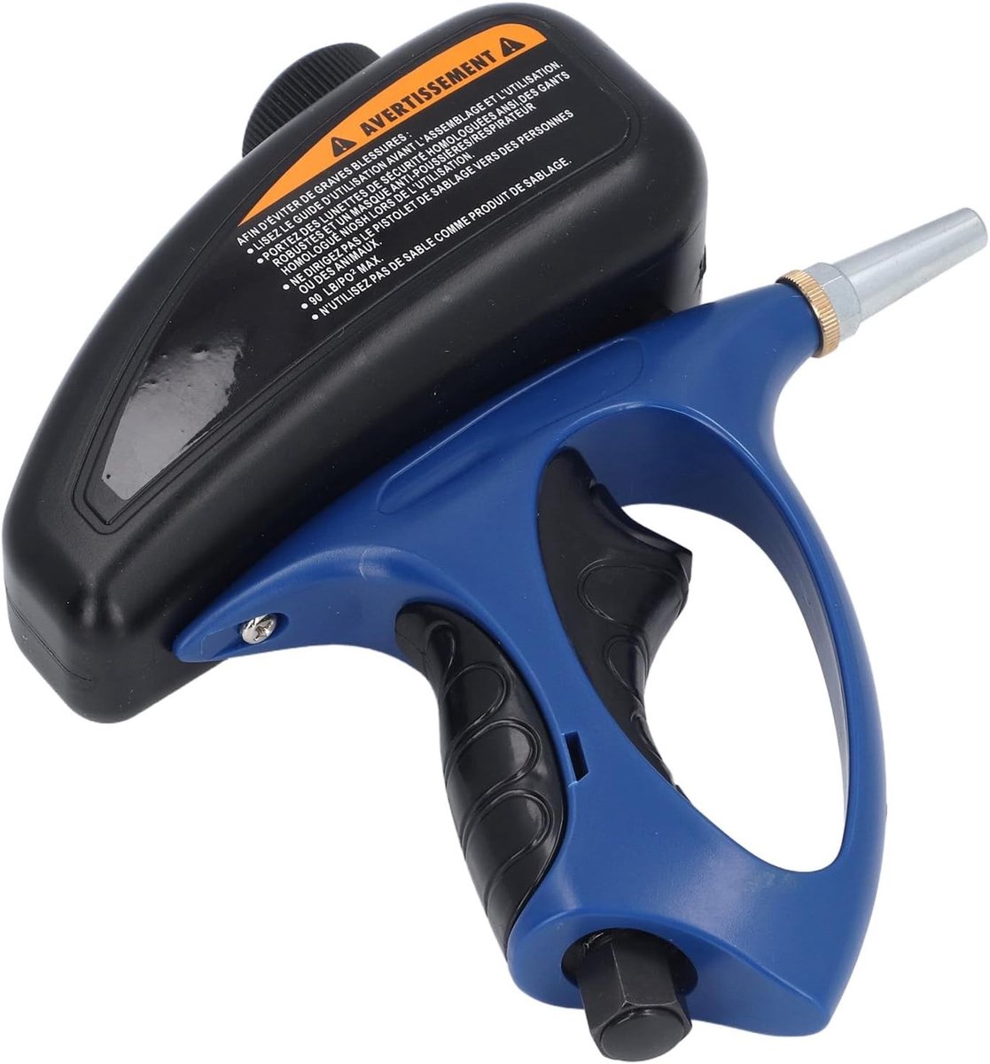 SnelShoppen - Pneumatische Sandstraler 500ml Capaciteit ABS Materiaal met Snelle Aansluiting 90PSI Druk voor Meubelreparaties en Oppervlakte Reiniging