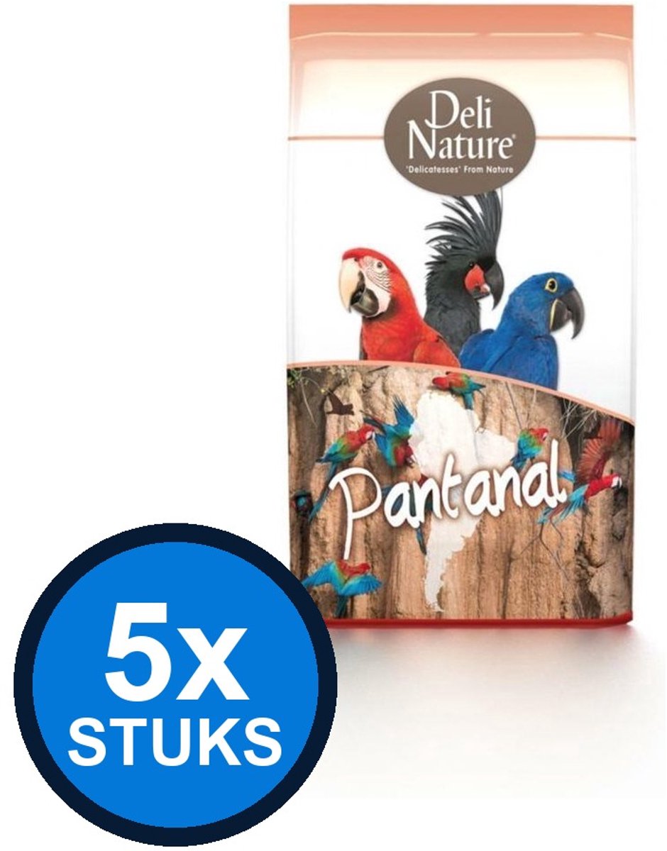 5x Deli Nature - Birdelicious papegaaien pantanal 2kg - Vogelvoer - 2 kg