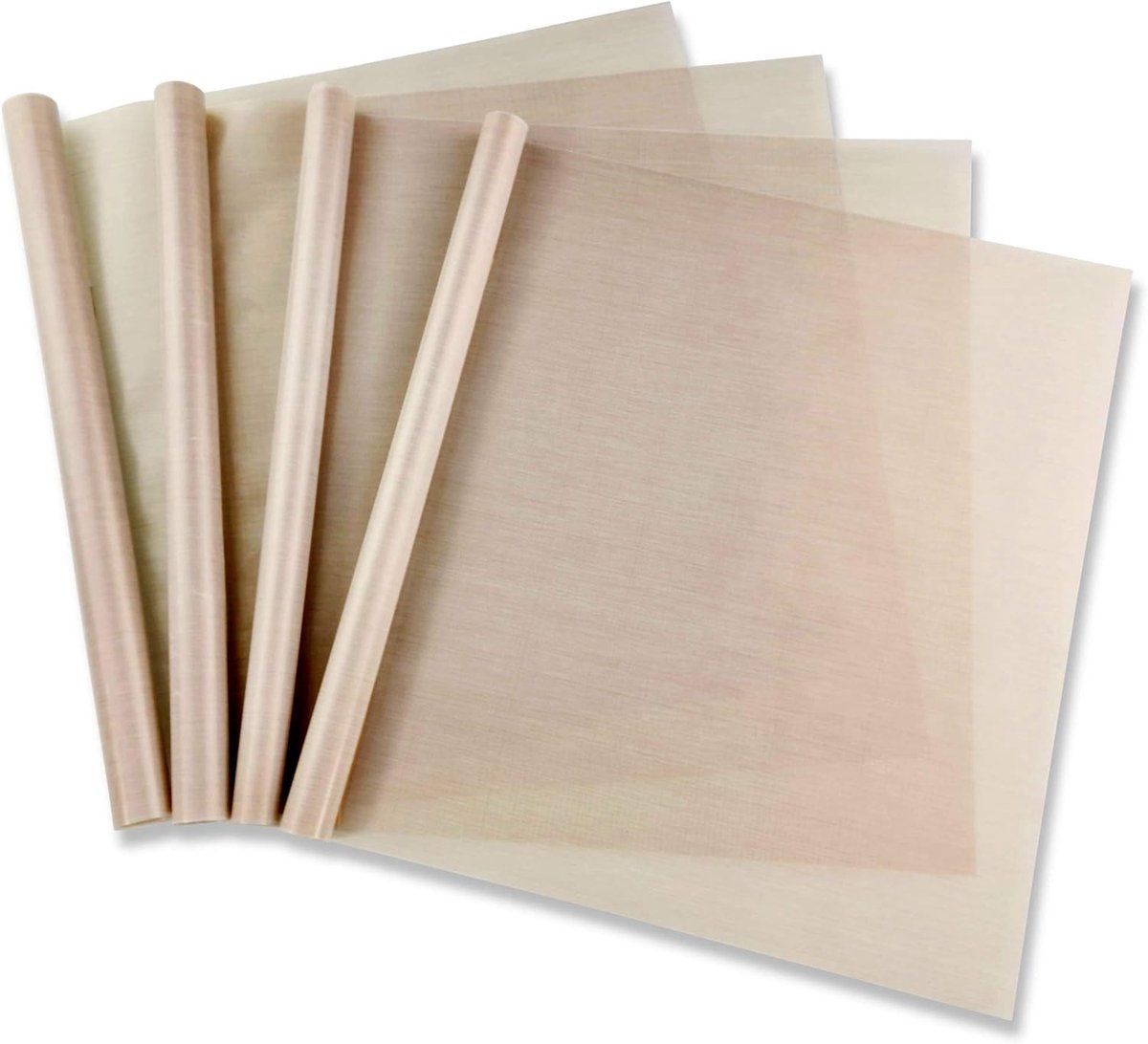 SnelShoppen - Bakplaat Bakpapier Siliconen Mat Set van 4, 46 x 33 cm, Geen Vet of Olie, Op Maat Knipbaar, Vaatwasserbestendig, Anti-aanbak Coating