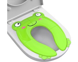 SnelShoppen - Maliton Draagbare Opvouwbare Peuter Toiletbrilhoes met Spatbescherming - Antislip Zindelijkheidstraining Potje voor Kinderen - Groene Ki
