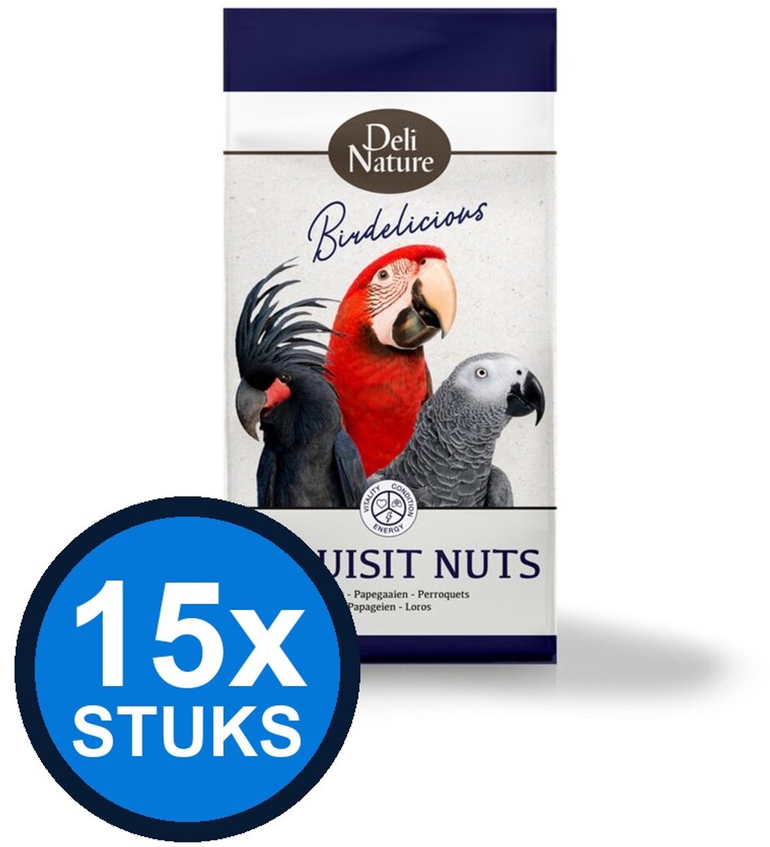 15x Deli Nature - Birdelicious exquisit nuts 750gr - Vogelvoer - 750 g