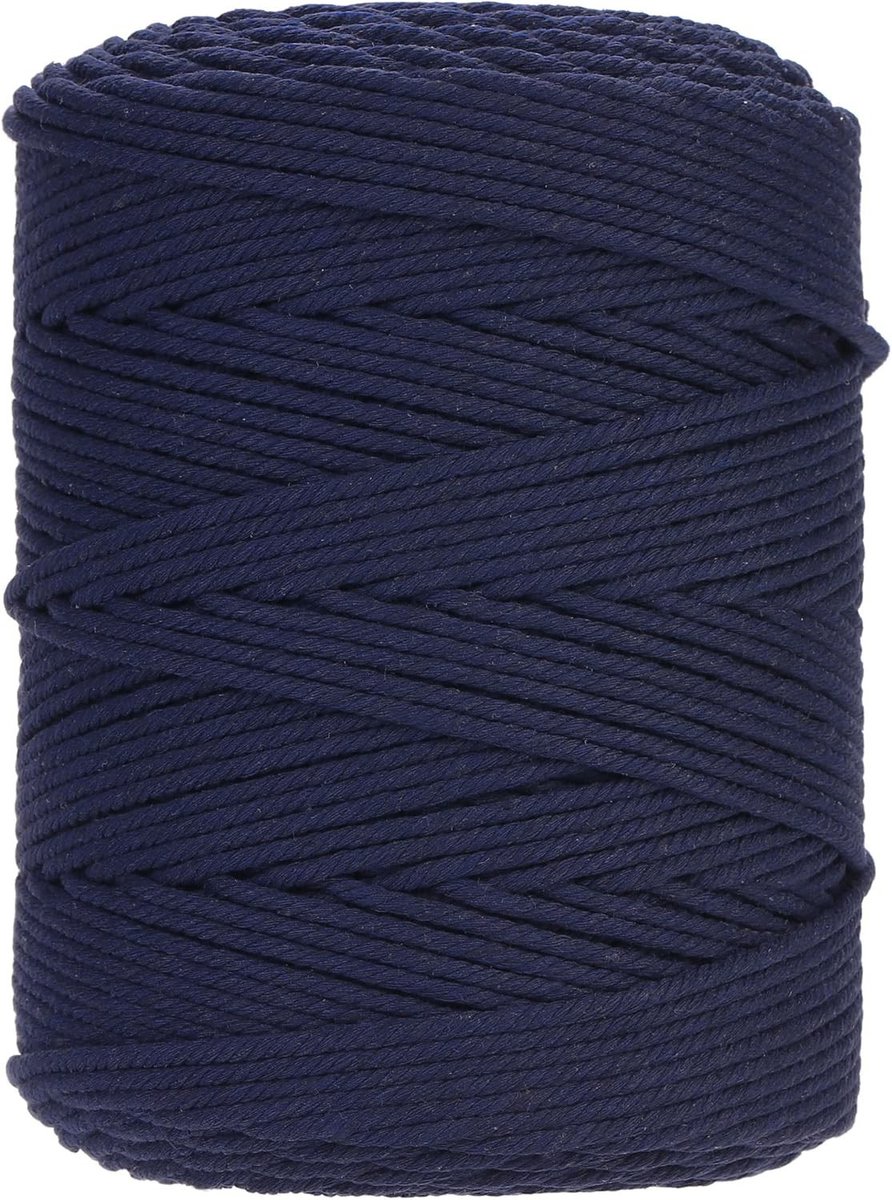 Premium Katoenen Macrame Touw 4mm x 300m, Zacht en Duurzaam, Ideaal voor Macrame Projecten en Creatieve Ambachten
